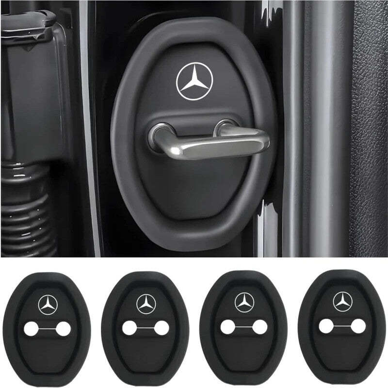 Universal Silicone Car Door Latch Covers - 4PCS Anti-Rust Noise Dampers