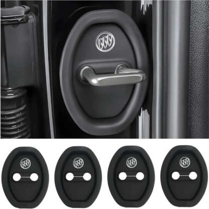 Universal Silicone Car Door Latch Covers - 4PCS Anti-Rust Noise Dampers