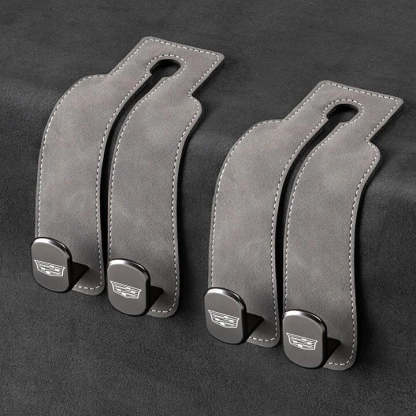 Twin Hook Leather Car Headrest Hangers