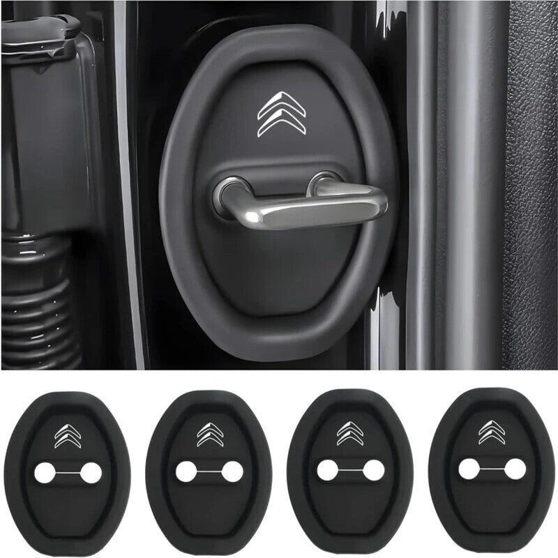 Universal Silicone Car Door Latch Covers - 4PCS Anti-Rust Noise Dampers