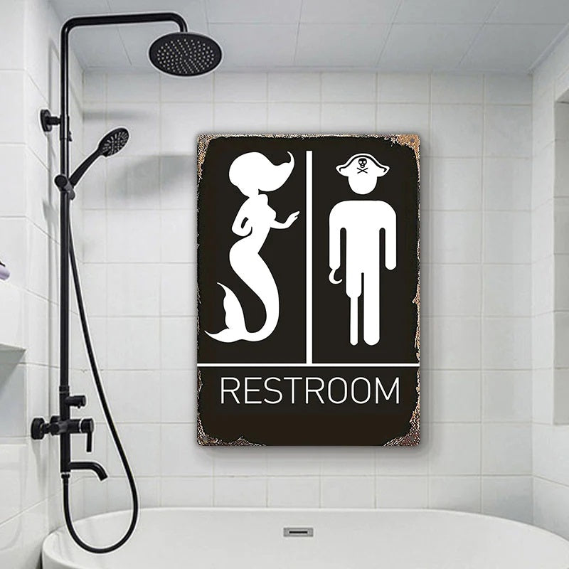 Mermaid Pirate - Funny Metal Sign