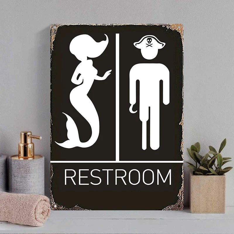 Mermaid Pirate - Funny Metal Sign
