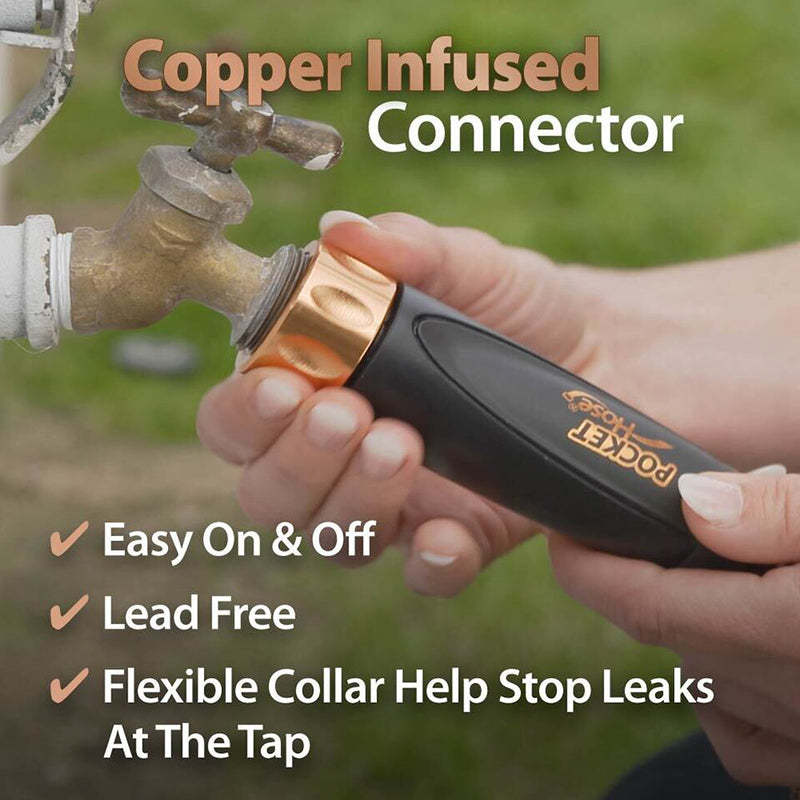 Magic Self-Expanding Pocket Hose Copper Bullet – Never Kinks or Leaks