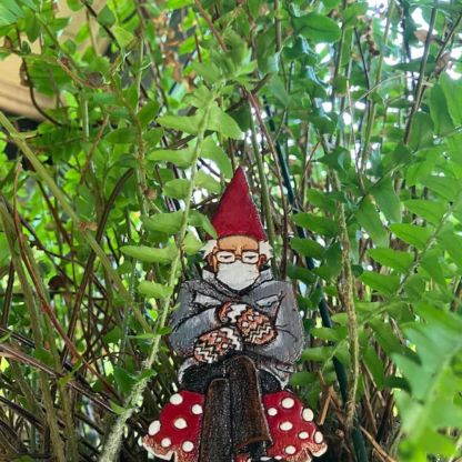 Bern in a fern 🍄 Grumpy Bernie Gnome Plant - Garden Wood Stake