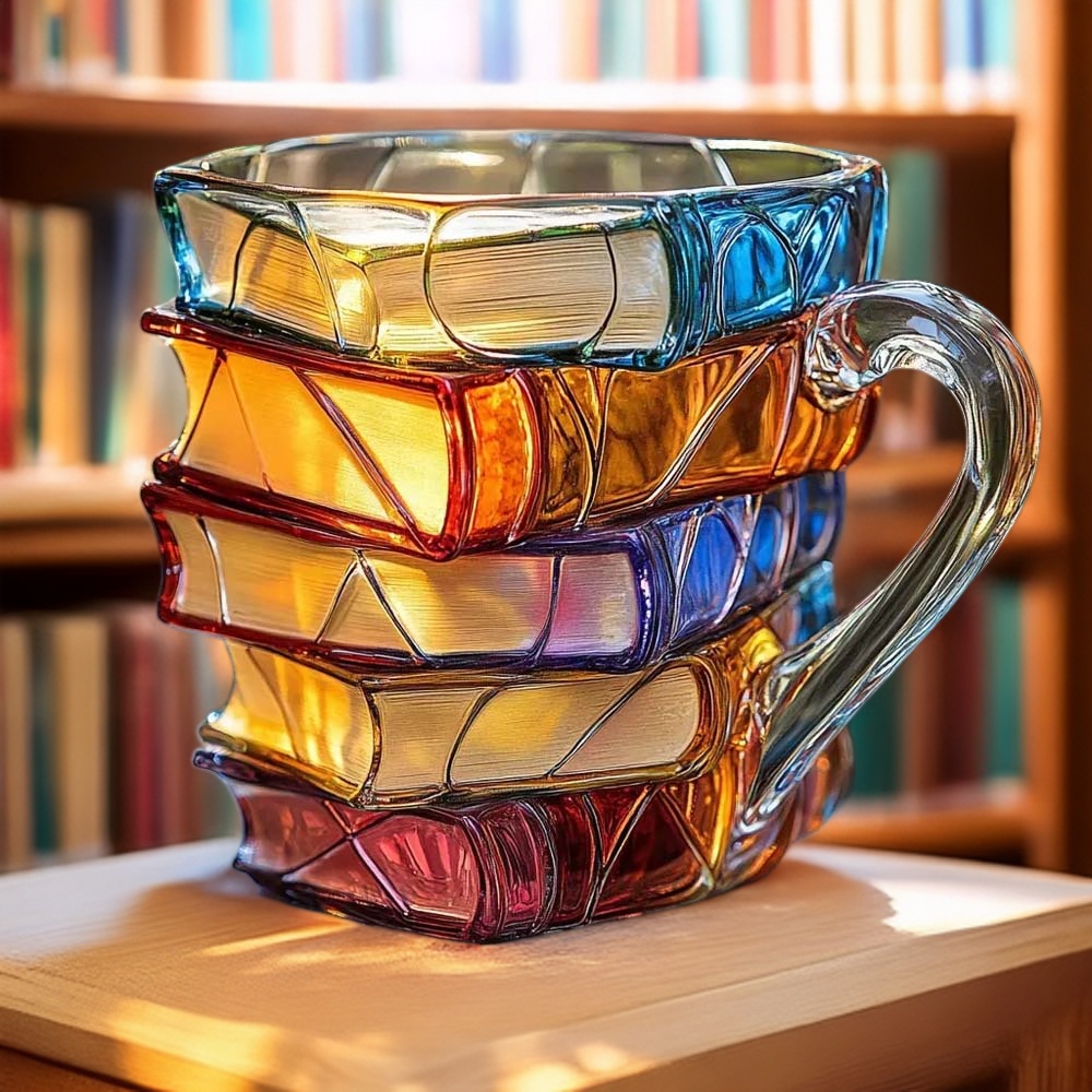 Painted Book Mug