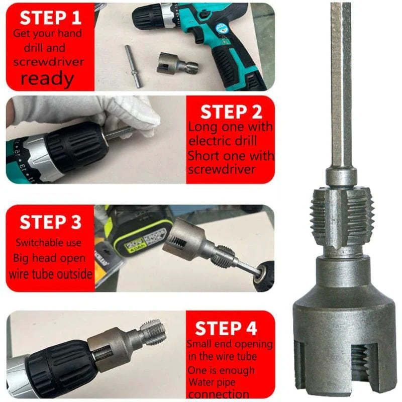 Integrated Internal & External Pipe Threading Tool