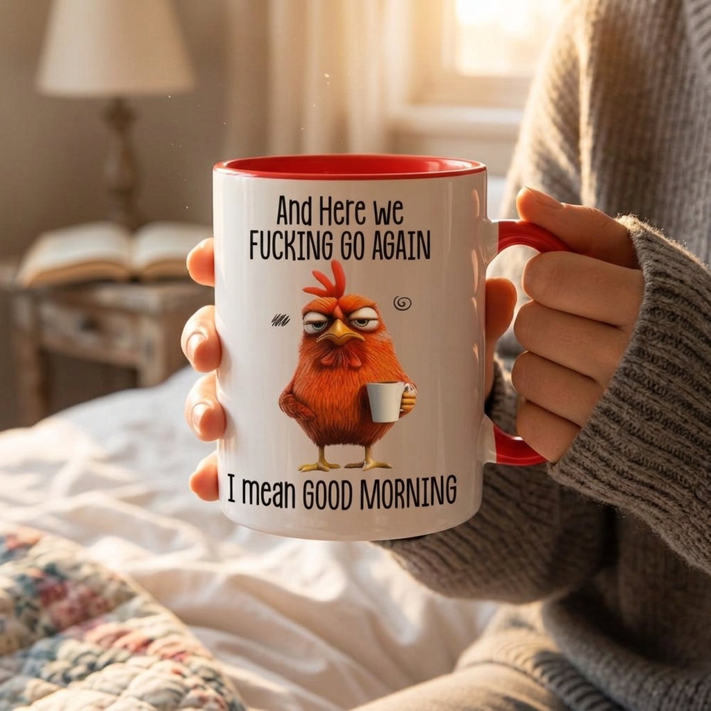 Funny Mug – And Here We F*cking Go Again… I Mean Good Morning Coffee Mug