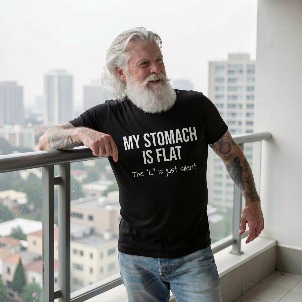 My Stomach Is Flat The L Is Just Silent T-Shirt