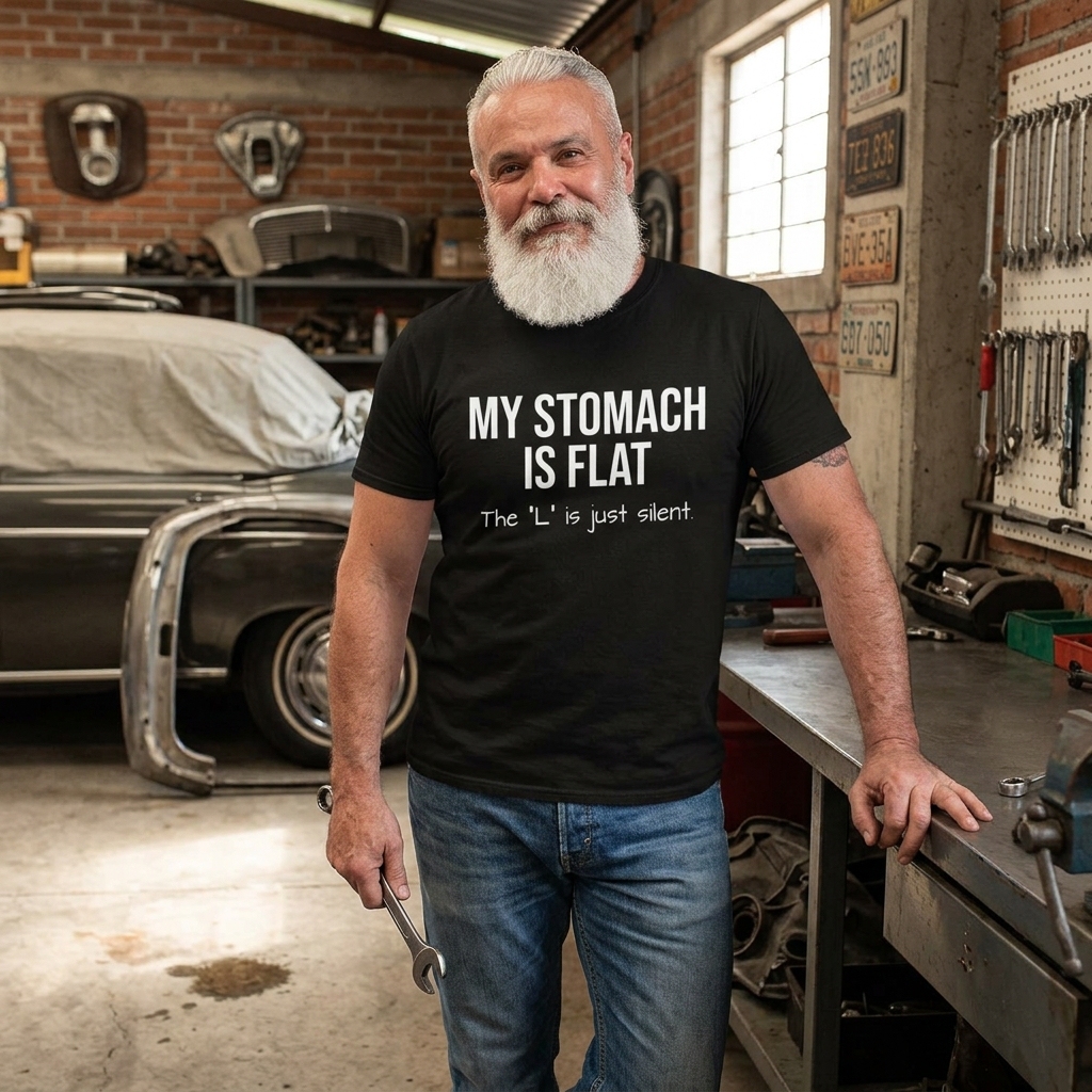 My Stomach Is Flat The L Is Just Silent T-Shirt
