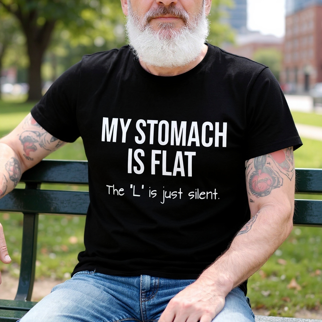 My Stomach Is Flat The L Is Just Silent T-Shirt
