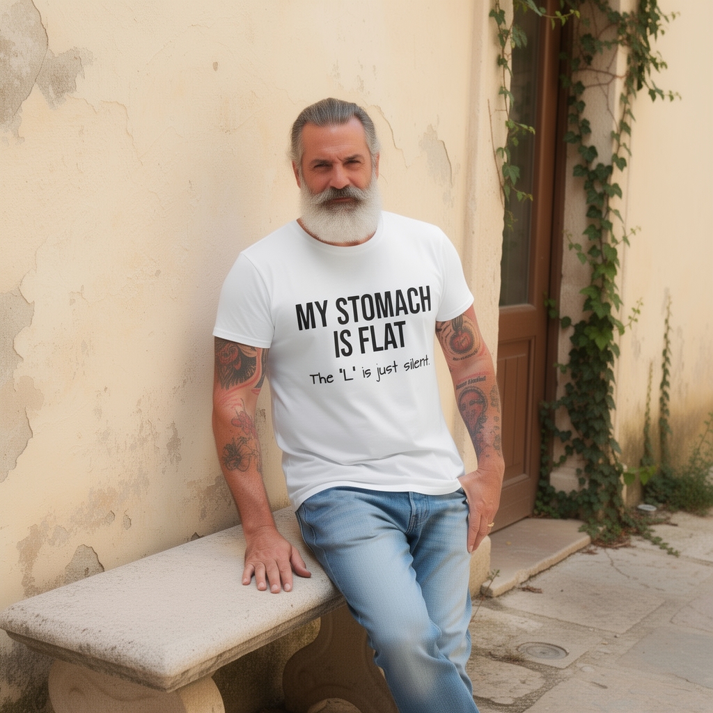 My Stomach Is Flat The L Is Just Silent T-Shirt