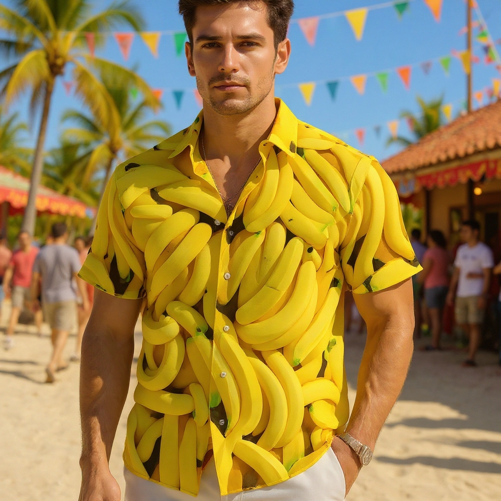 Banana Men's Pocket Short Sleeve Shirts