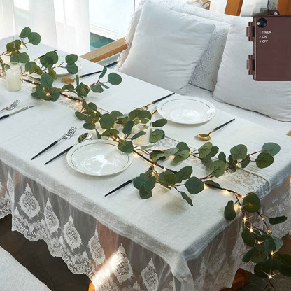 Fairy Light Olive & Eucalyptus Branches