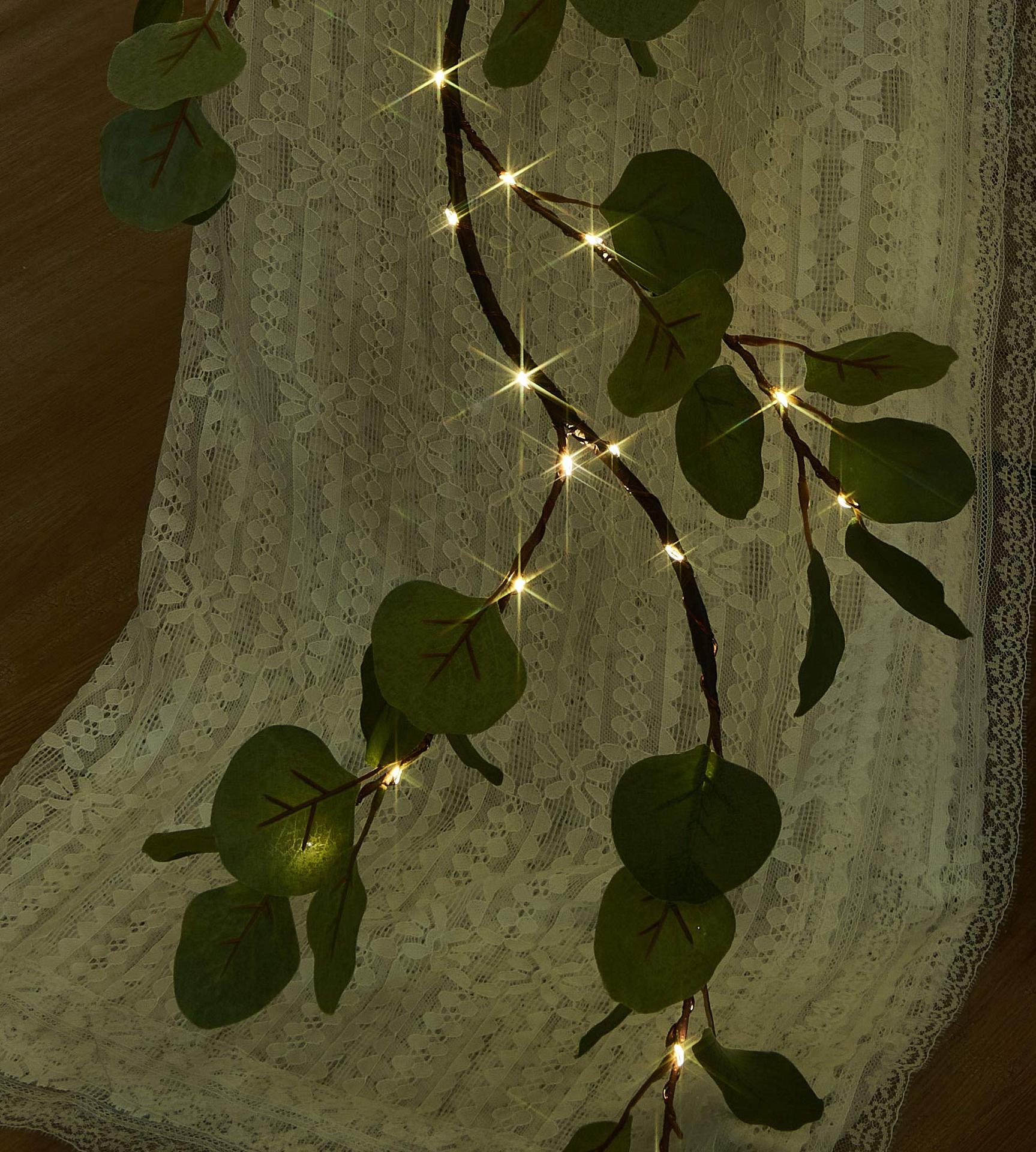Fairy Light Olive & Eucalyptus Branches