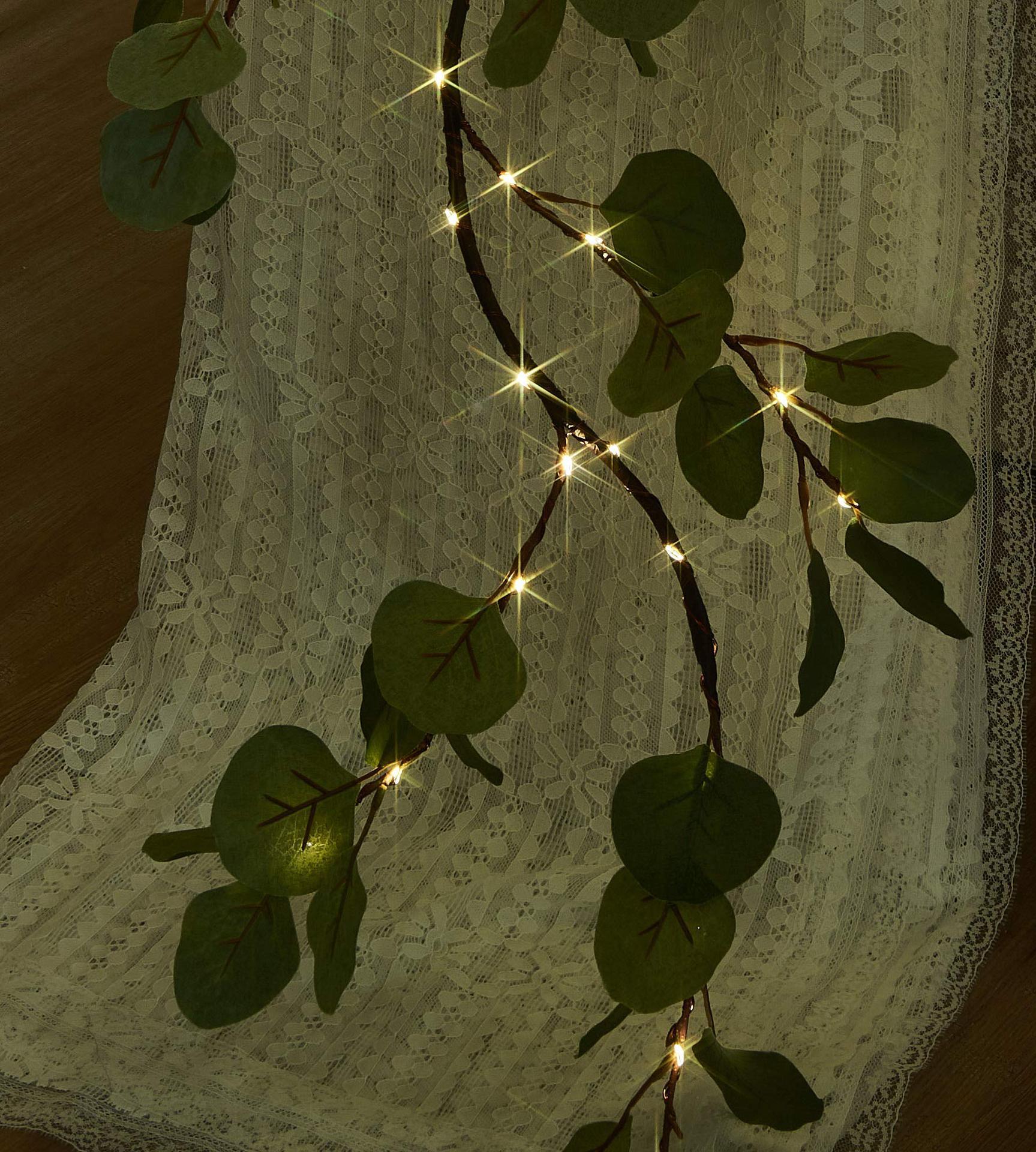 Fairy Light Olive & Eucalyptus Branches