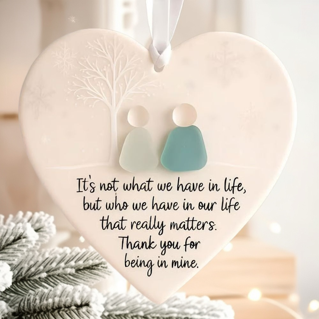 Heart-Shaped Sea Glass Friendship Decor🌊✨ Shaped by Nature & Crafted by Hand💝