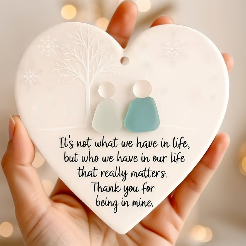 Heart-Shaped Sea Glass Friendship Decor🌊✨ Shaped by Nature & Crafted by Hand💝