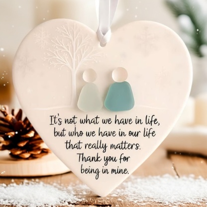 Heart-Shaped Sea Glass Friendship Decor🌊✨ Shaped by Nature & Crafted by Hand💝