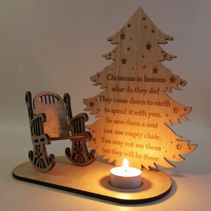Christmas in Heaven Memorial Wooden Ornament