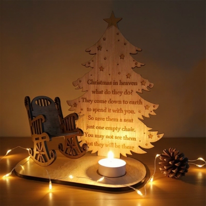 Christmas in Heaven Memorial Wooden Ornament