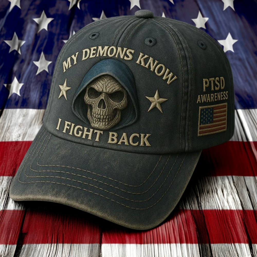 PTSD Awareness Veterans Challenge Hat – I Fight Back, Every Day
