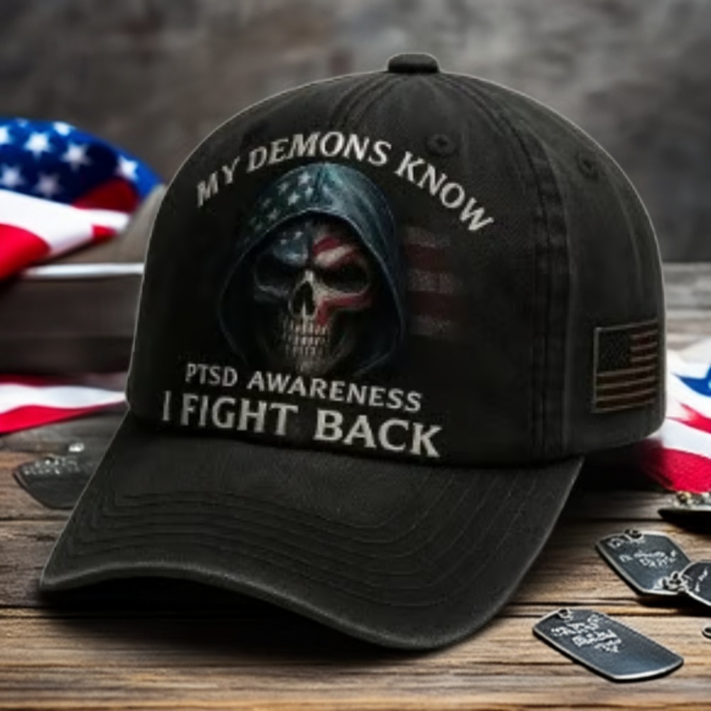 PTSD Awareness Veterans Challenge Hat – I Fight Back, Every Day