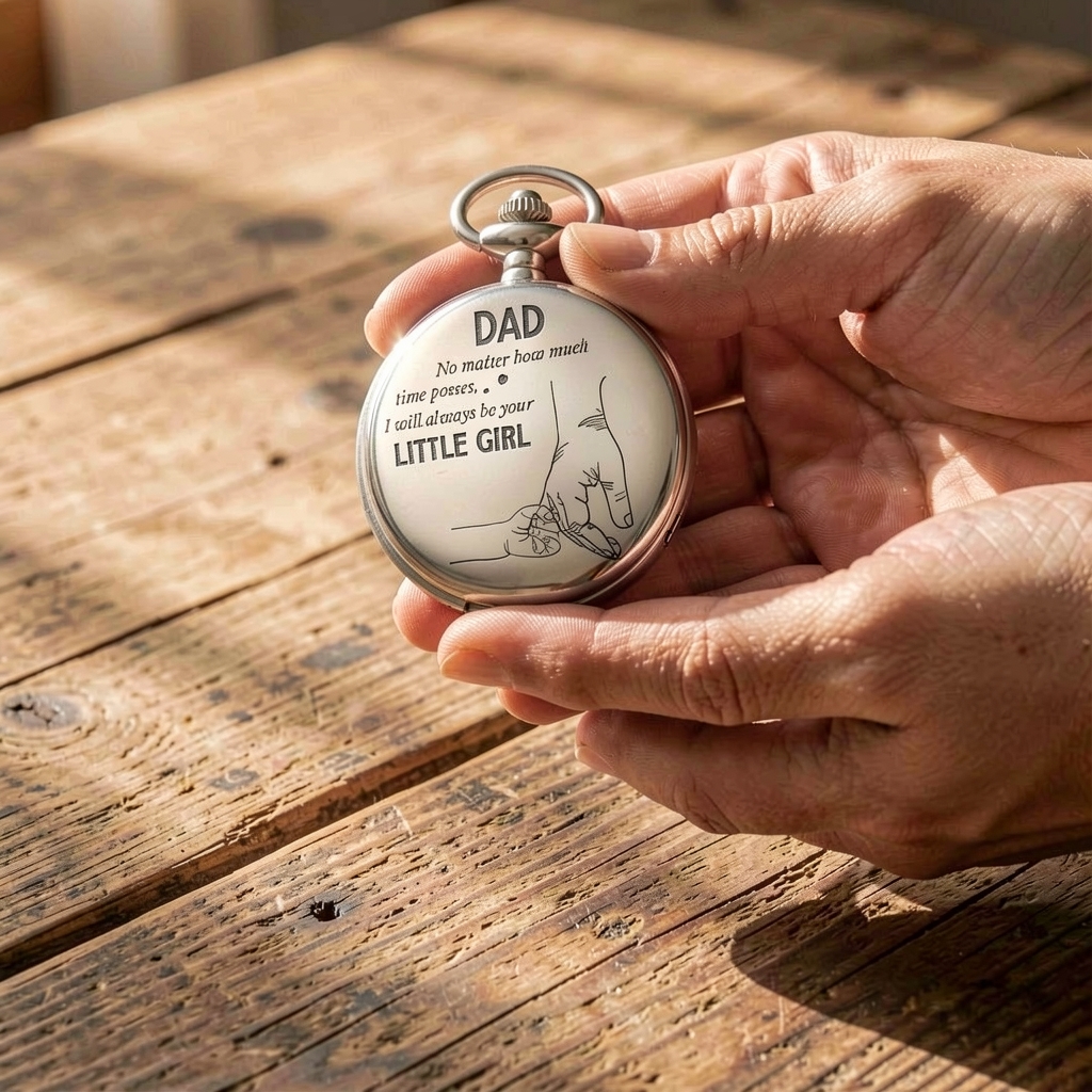Luxury Vintage Pocket Watch For Dad - I Will Always Be Your Little Girl
