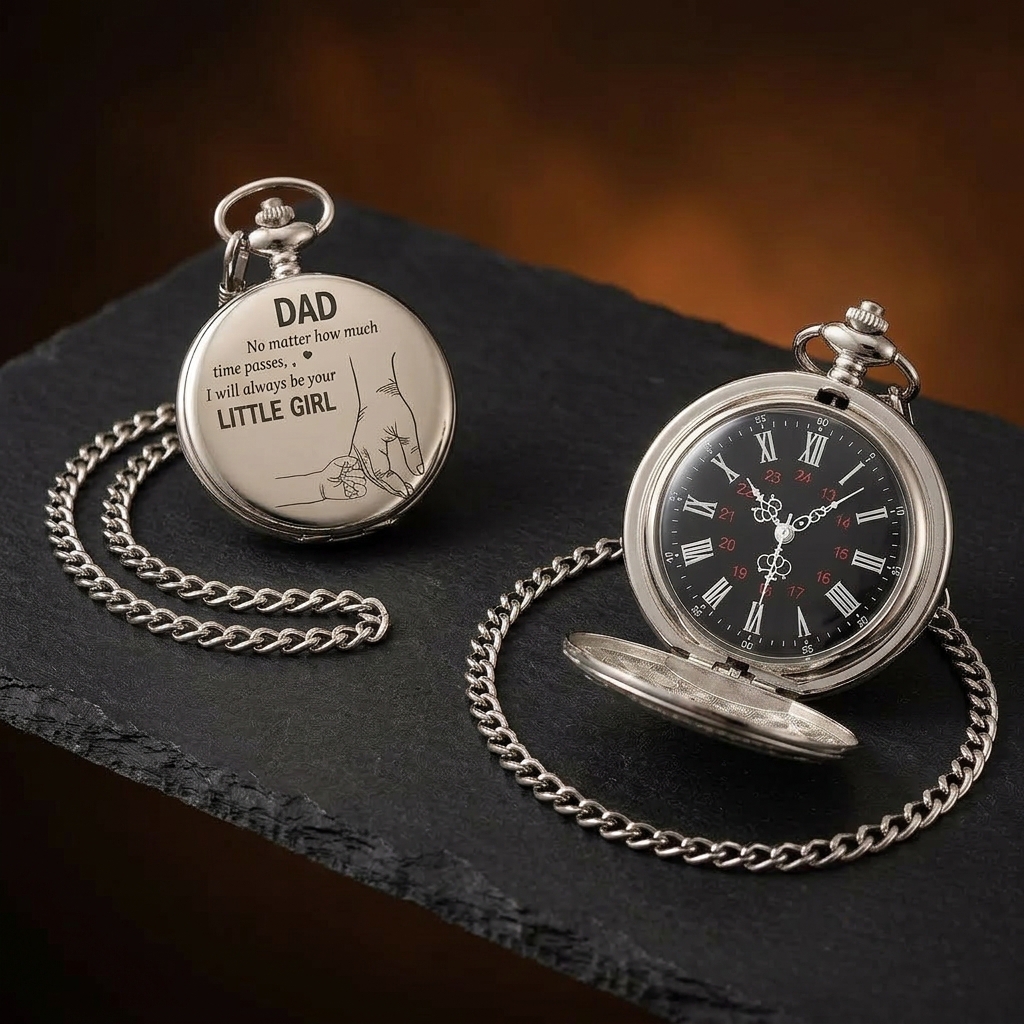 Luxury Vintage Pocket Watch For Dad - I Will Always Be Your Little Girl