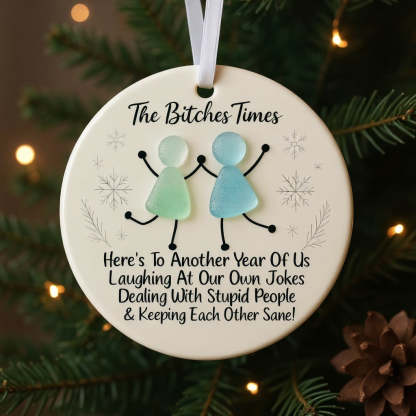 Sea Glass Friendship Keepsake - Ceramic Ornament