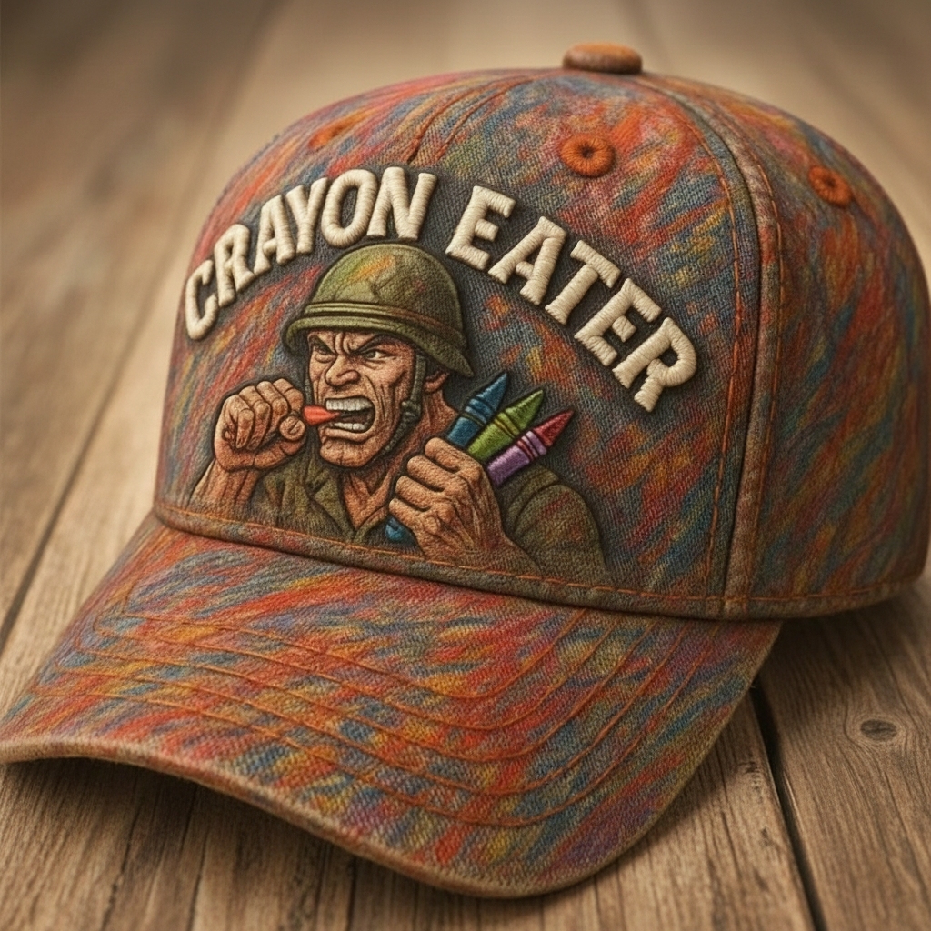 Crayon Eater - Patriotic Veterans Art Print Hat