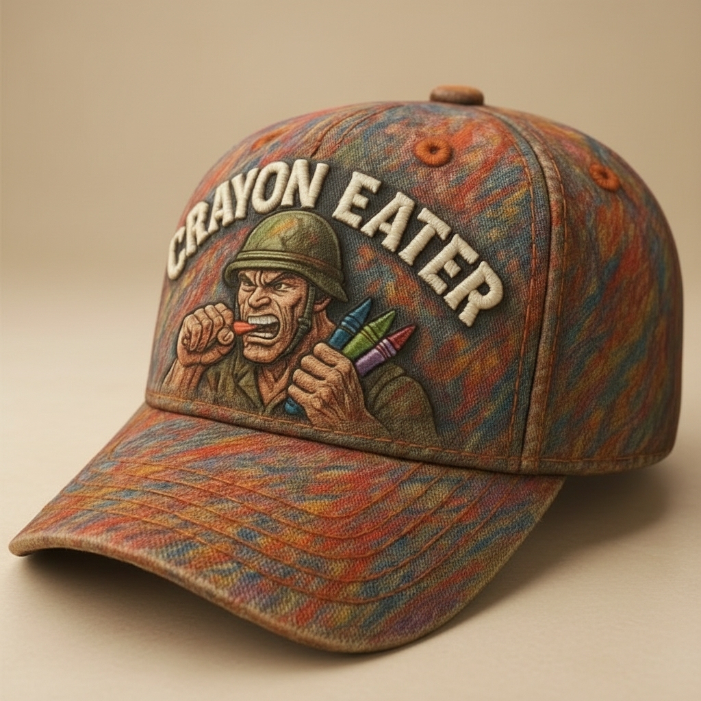 Crayon Eater - Patriotic Veterans Art Print Hat