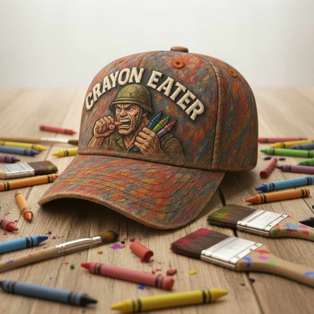 Crayon Eater - Patriotic Veterans Art Print Hat