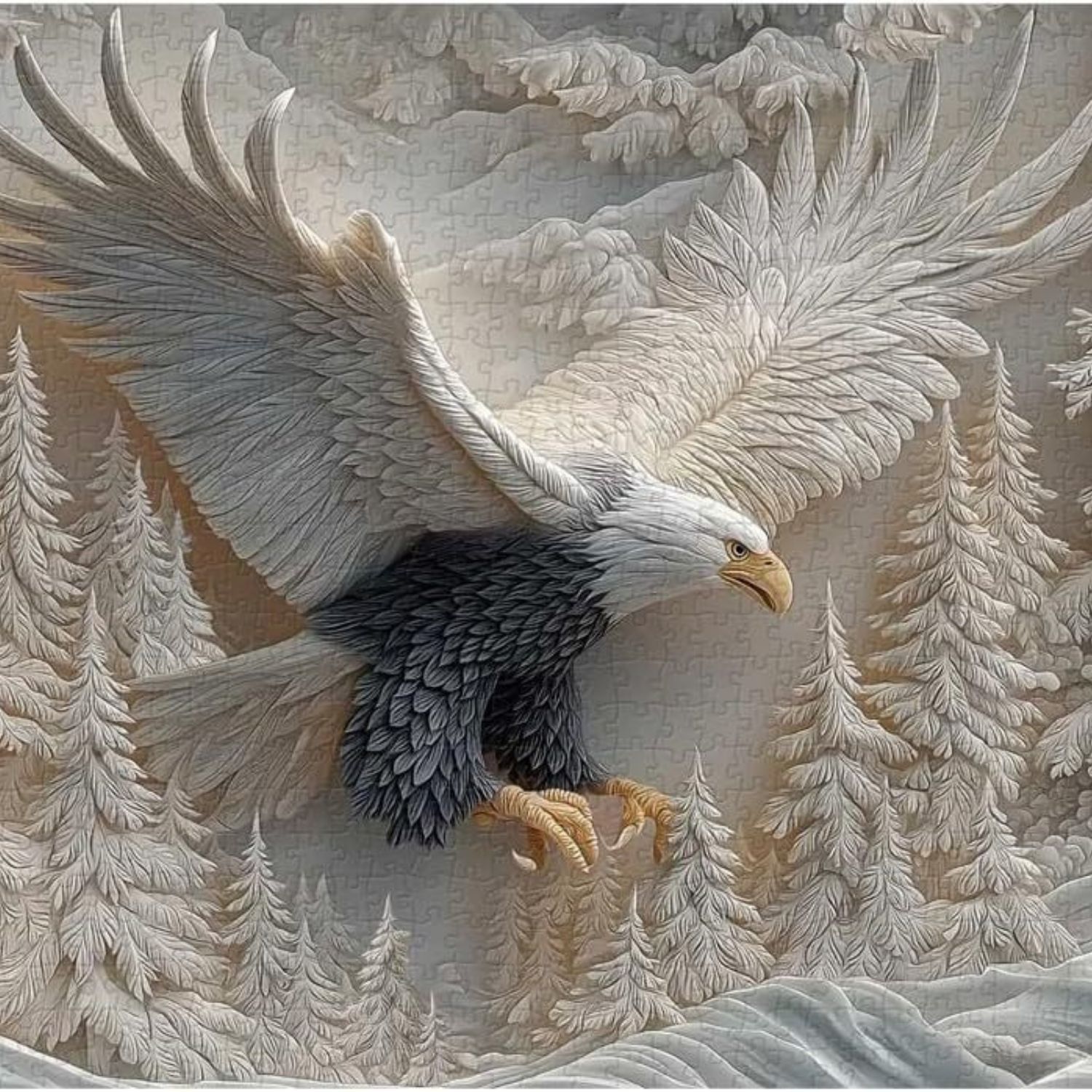 The Carved Eagle Jigsaw Puzzle 1000 Pieces