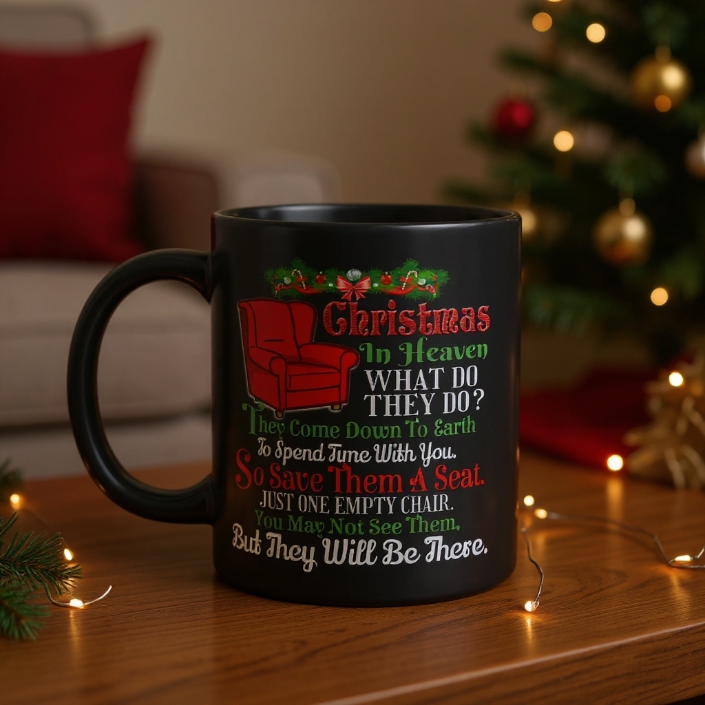 Christmas In Heaven Mug – One Empty Chair Holiday Memorial Mug