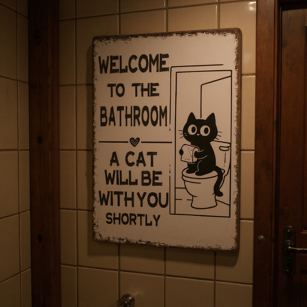 Vintage Black & White Humor Metal Sign - BW010