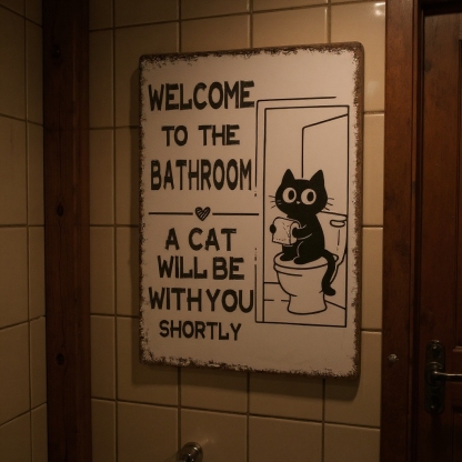 Vintage Black & White Humor Metal Sign - BW010