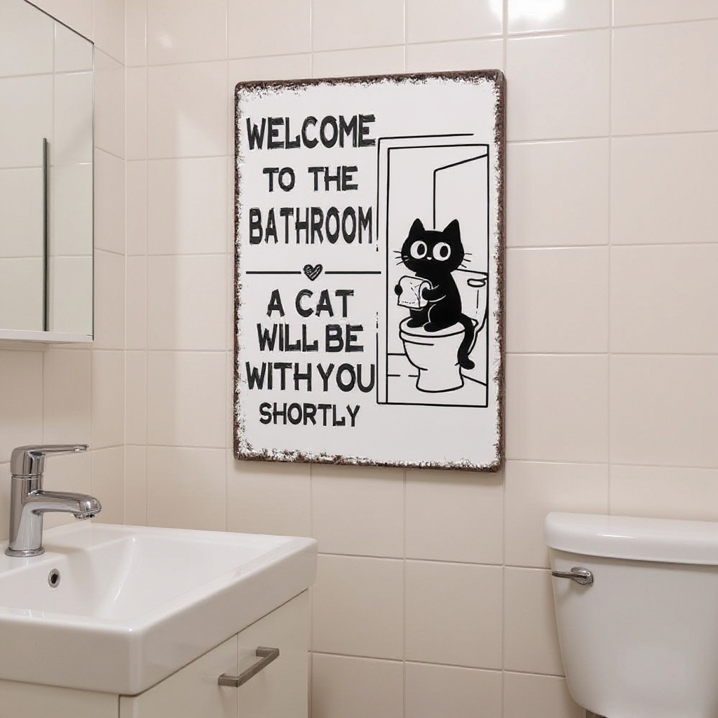 Vintage Black & White Humor Metal Sign - BW010