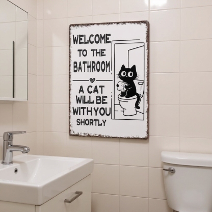 Vintage Black & White Humor Metal Sign - BW010