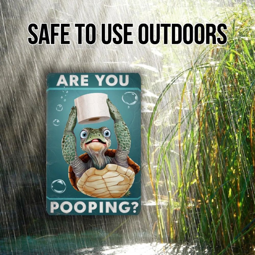 Vintage Metal Sign – Funny"Are You Pooping?" Wall Decor - BW018