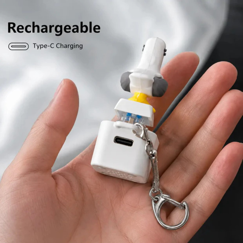 Press & Hear Fun Animal Keychain – Sound Effect LED Keychain Toy