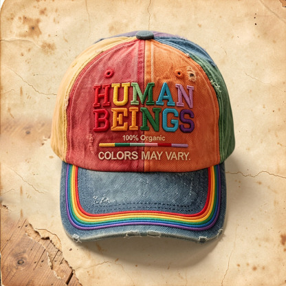 Human Beings Colors May Vary - Print Casual Hat