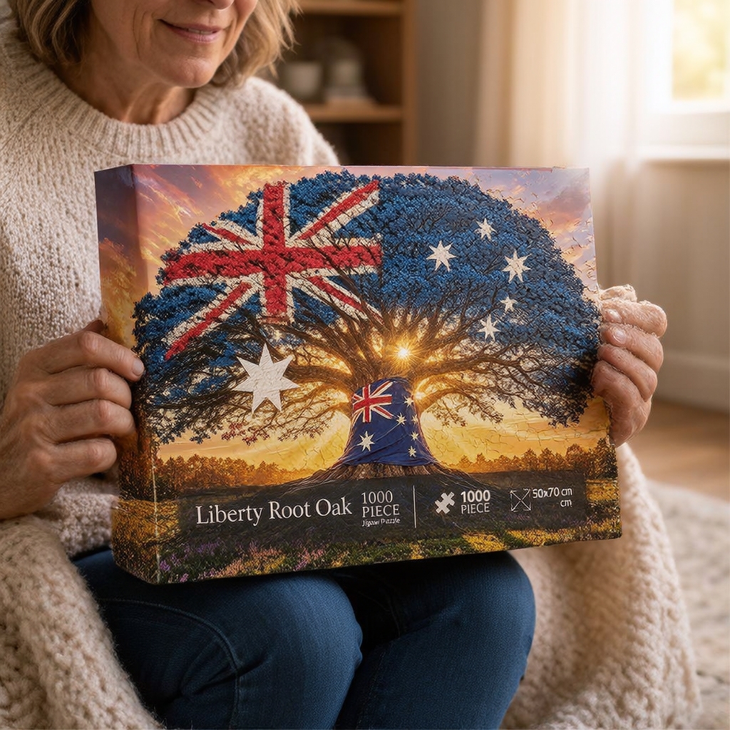 Patriotic Australian Flag Tree Jigsaw Puzzle 1000-Piece
