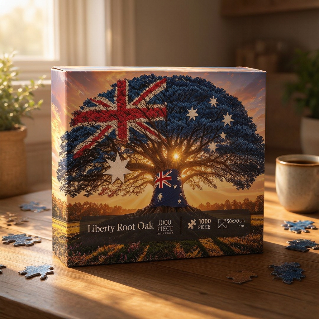 Patriotic Australian Flag Tree Jigsaw Puzzle 1000-Piece