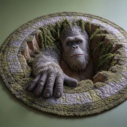 Bigfoot Underground Hole Round Rug - H708