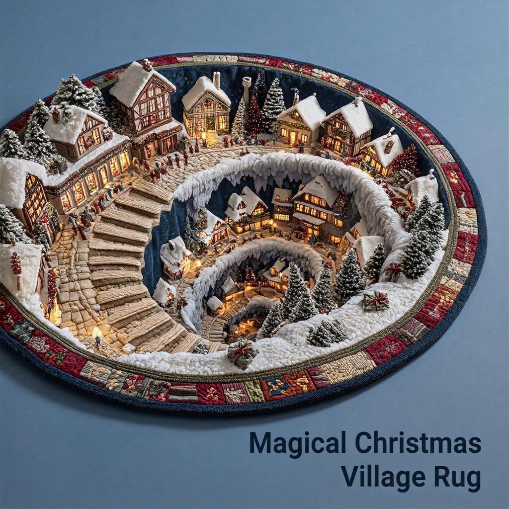 Christmas Wonderland Round Rug - H712