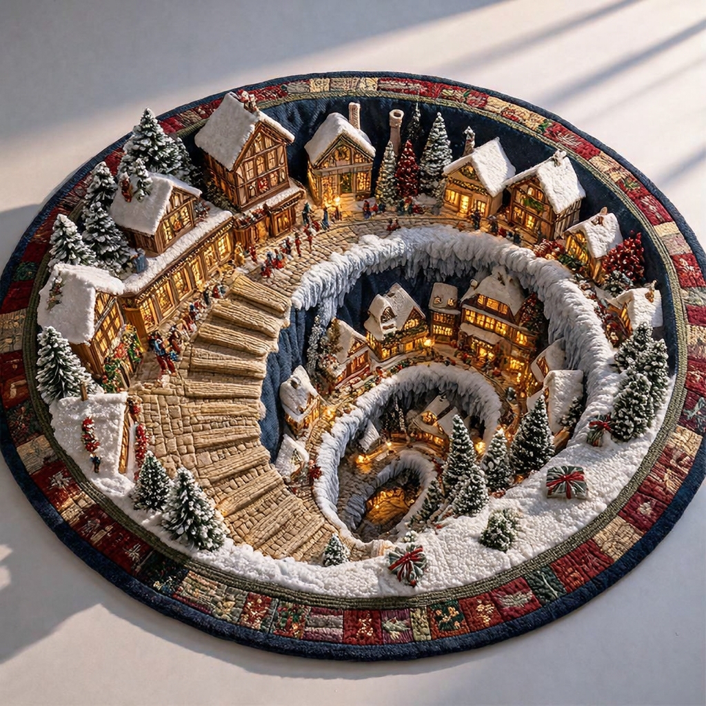 Christmas Wonderland Round Rug - H712