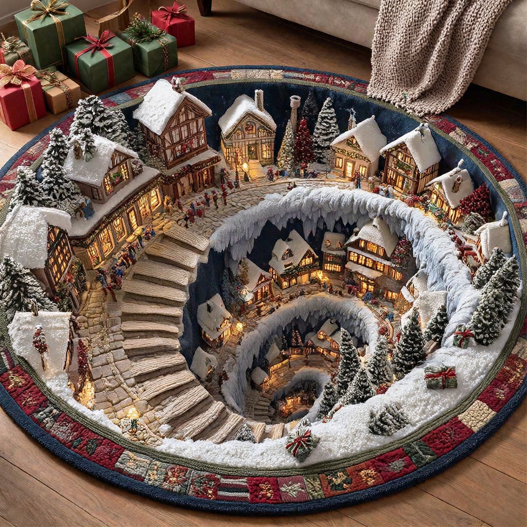 Christmas Wonderland Round Rug - H712