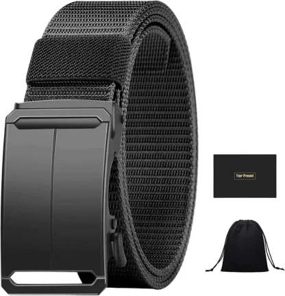 Stretch-Fit Tactical Belt – Ultra-Light Ratchet Web Belt for Outdoor, Work & EDC