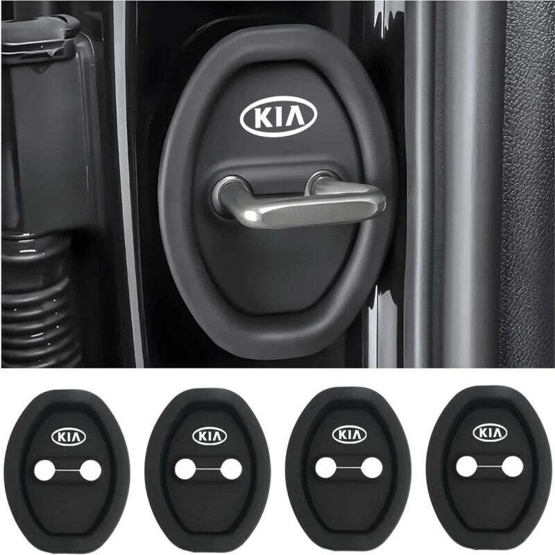 Universal Silicone Car Door Latch Covers - 4PCS Anti-Rust Noise Dampers