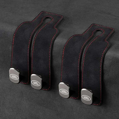 Twin Hook Leather Car Headrest Hangers